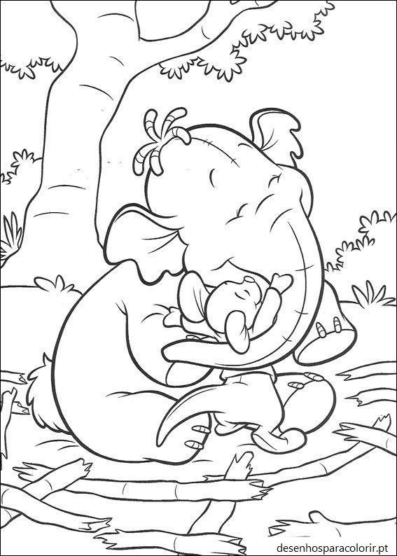 Pooh e o Efalante grátis para colorir 06